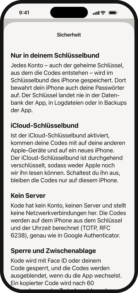 Offen erklärt: So speichert Kode