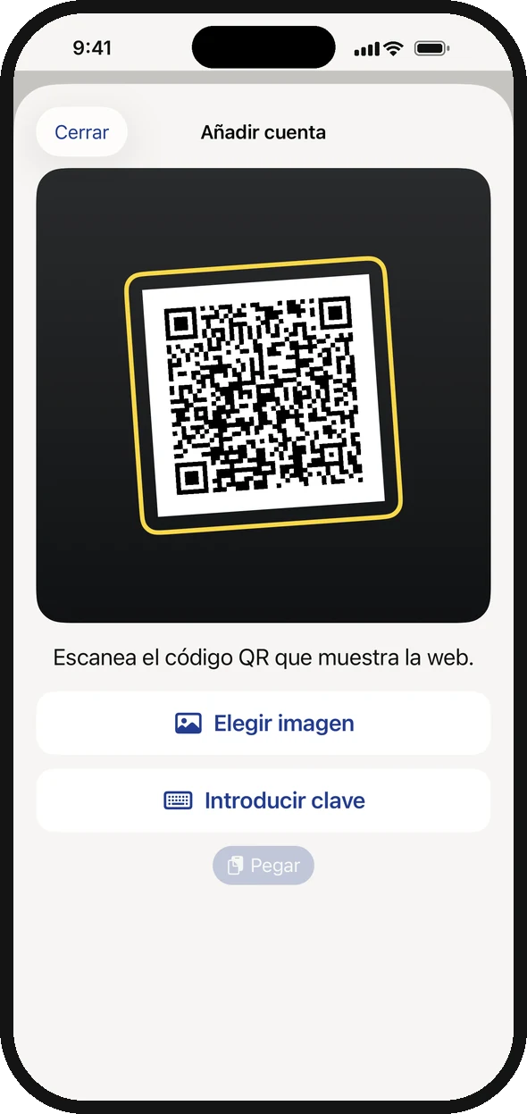 Escanea el QR. Listo.